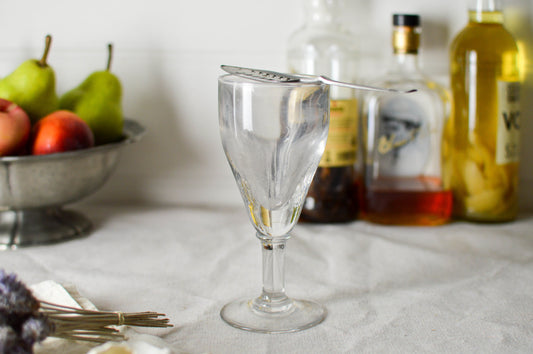 French Antique Absinthe Glass & spoon
