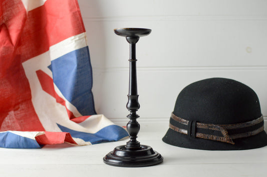 Antique Stockman Paris Hat Stand. Ebonised Turned Wood