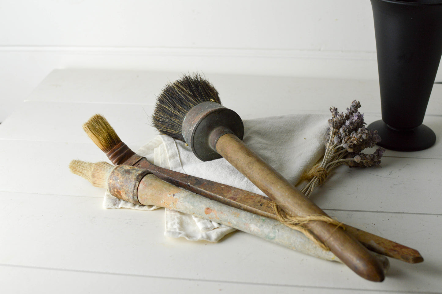 Set of 3 Vintage French brushes