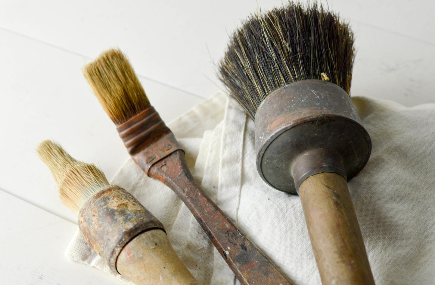 Set of 3 Vintage French brushes