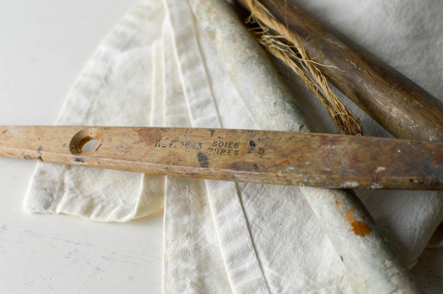 Set of 3 Vintage French brushes