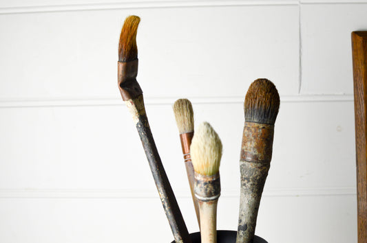 Set of 4 Vintage French brushes