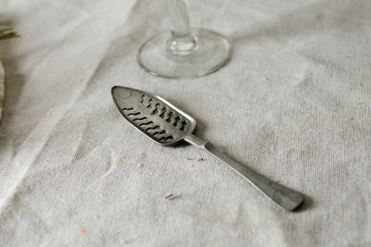 French Antique Absinthe Glass & spoon