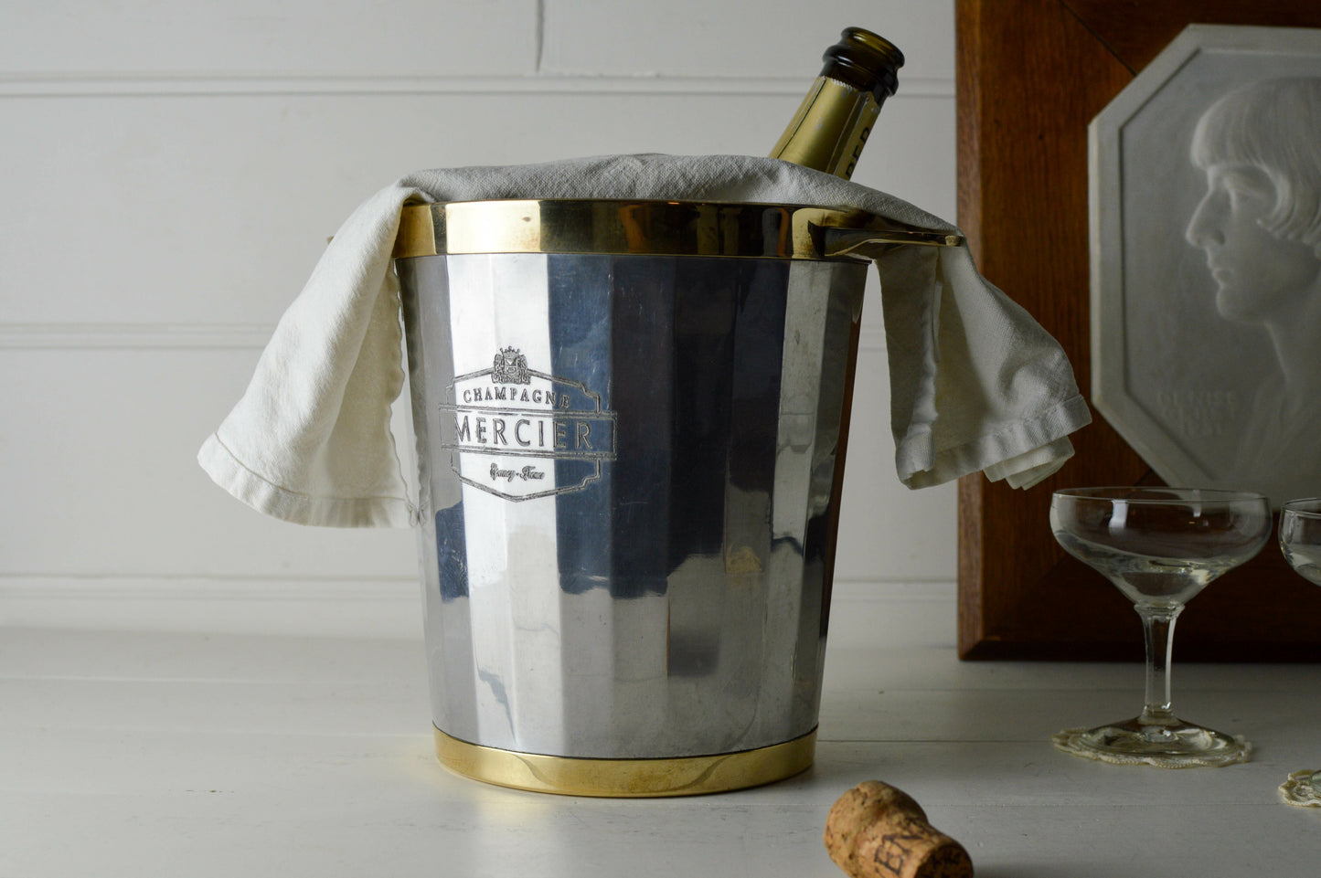 French Vintage Mercier Champagne Bucket