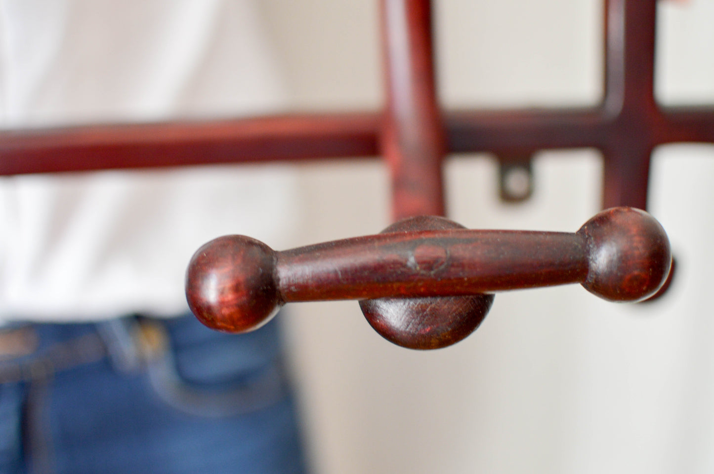 Antique Coat Rack with 3 'S hooks' (Thonet brand)